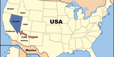 Лас-Вегас на карті США