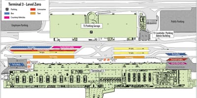 Лас-Вегас, аеропорт термінал 3 карта